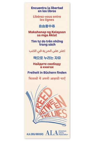 Freed Between the Lines Multilingual Bookmark
