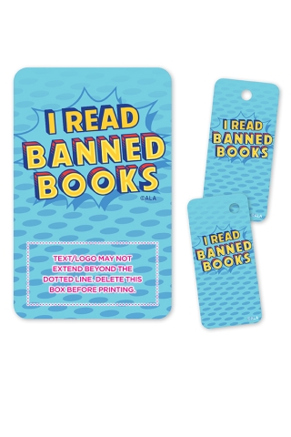 image of I Read Banned Books Library Card Art