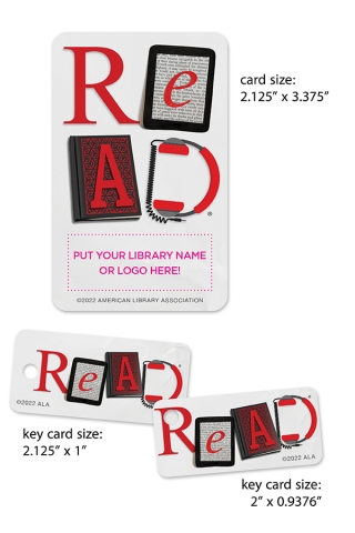 READ Your Way Library Card Art with dimensions