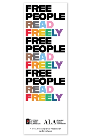 image of Free People Read Freely Pride Bookmark