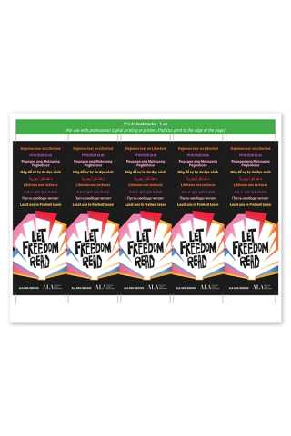 image of Let Freedom Read Multilingual Bookmark File 5-up
