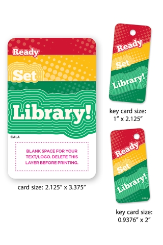 image of Ready Set Library! Card Art with sizes