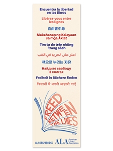 Freed Between the Lines Multilingual Bookmark