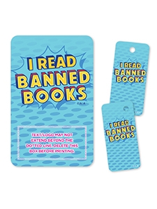 image of I Read Banned Books Library Card Art