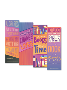 Libraries and Books Bookmark Set