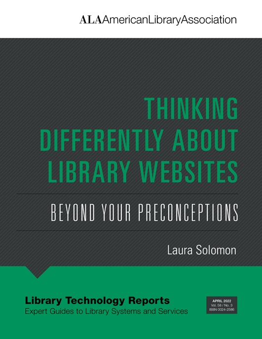 book cover for Thinking Differently about Library Websites: Beyond Your Preconceptions